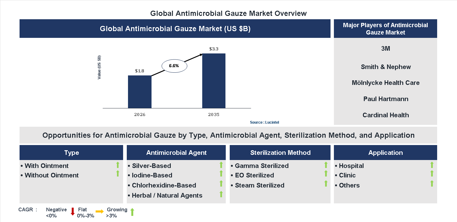 Antimicrobial Gauze Market Trends and Forecast